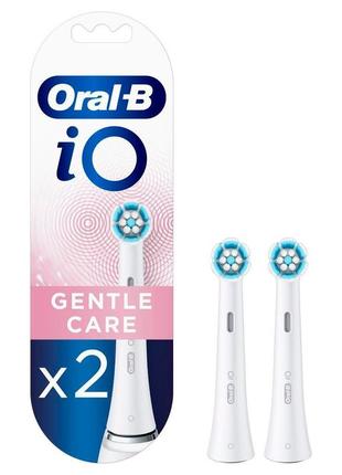 Насадка к электрической зубной щетке braun oral-b io gentle care rb white rb-gc-2 2 шт белая