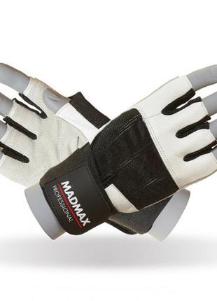 Перчатки для фитнеса mad max professional mfg 269, white s