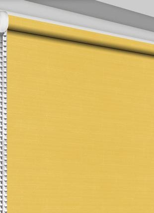 Рулонная штора rolets лён 1-858-1000 100x170 см открытого типа желтая