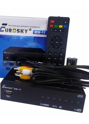 Цифровой тв тюнер eurosky es-17 dvb-t2