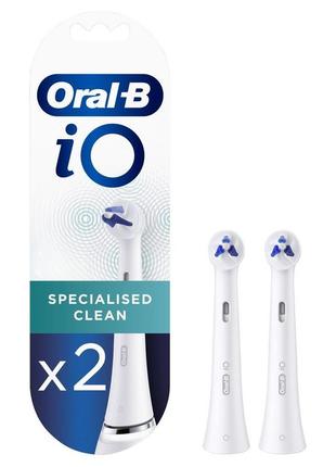 Насадка до електричної зубної щітки braun oral-b io specialised clean white scw-2 2 шт біла
