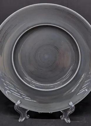 Тарелка для пасты olens борсалино 102-083-g 28х4.5 см серая