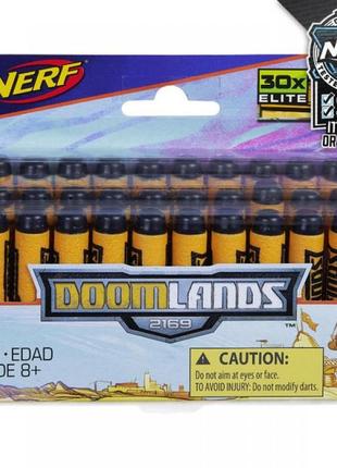 Оригінальні кулі нерф думленс (30 штук) nerf doomlands 30 darts refill pack