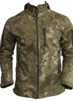 Куртка мужская тактическая мультикам combat турция софтшел soft-shell всу (зсу) 8067 s