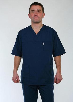 Медицинский мужской костюм 22106 (х/б, темно-синий, р.42-60) хелслайф 42