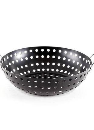 Сковорода-вок для приготування страв на вугіллі gipfel akri gp-2204 28 см чорна