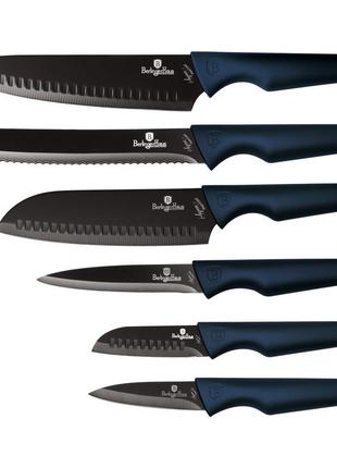 Набір ножів berlinger haus metallic line aqu bh-2590 6 предметів синій