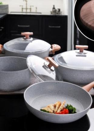 Набор посуды oms 3105-grey 7 предметов серый