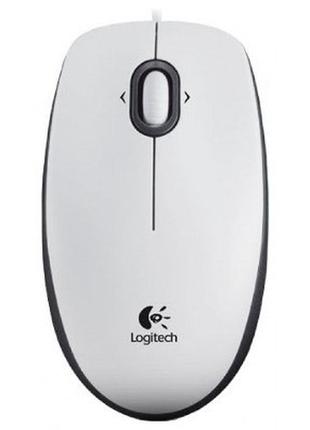 Мышка logitech m100 white (910-001605/910-005004)