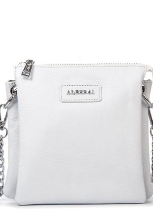 Женская сумка на три отделения из натуральной мягкой кожи alex rai 97006 белая
