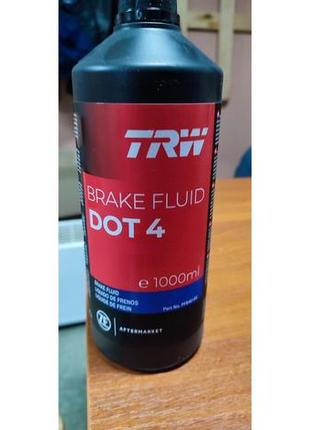 Жидкость тормозная dot 4 ,   1 литр (производитель trw , германия)