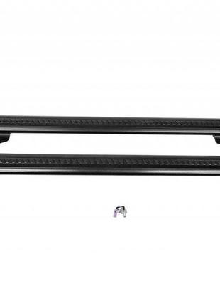 Перемички на вбудовані рейлінги під ключ wizard v2 (2 шт) 115см, чорні для seat leon 2013-2020 рр