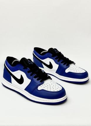 Кроссовки nike air jordan 1 low (blue)7 фото