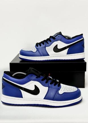 Кросівки nike air jordan 1 low (blue)2 фото