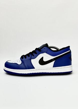 Кроссовки nike air jordan 1 low (blue)10 фото