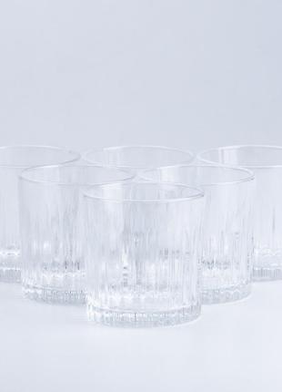 Склянка для напоїв скляна прозора набір 6 шт `gr`