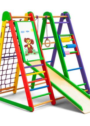 Детский спортивный уголок для дома "эверест" тм sportbaby, размеры 1.3х1х1.24 м