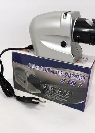 Электрическая точилка для ножей и ножниц electric sharpener 220в, электронная точилка для заточки ножей