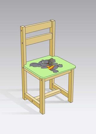 Дитячий зелений стілець "слон" тм "мася", розмір 54х27см