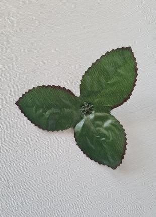 Листя декоративні темно-зелені для створення розкішних нев'янучих букетів і композицій з мильних квітів