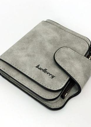 Портмоне кошелек baellerry forever mini n2346, небольшой женский кошелек в подарок. цвет: серый