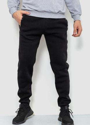 Спорт штани мужские на флисе, цвет черный, 244r412691 фото