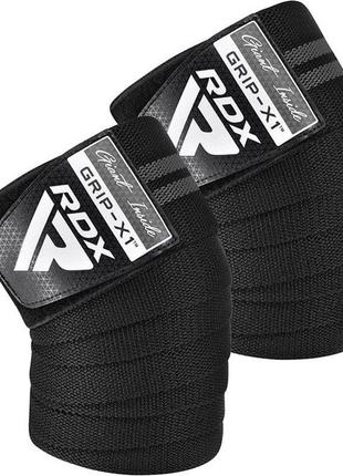 Бинти на коліна rdx kr11 gym knee wrap black/grey