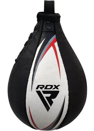 Пневмогруша боксерська rdx 2y boxing speed ball leather multi white/red2 фото