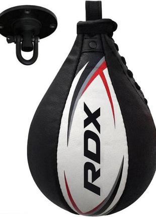 Пневмогруша боксерська rdx 2y boxing speed ball leather multi white/red