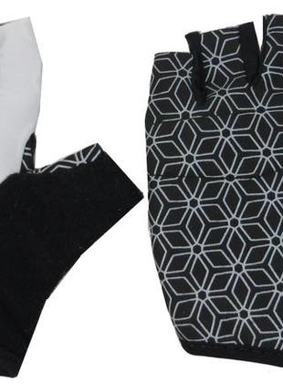 Женские перчатки для занятия спортом, велоперчатки crivit черные с белым