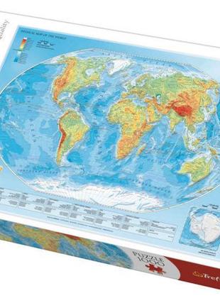 Пазли "фізична карта світу", 1000 елементів, від trefl