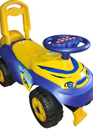 Толокар-автомобиль "патриот", музыкальный, цвет сине-желтый, от doloni