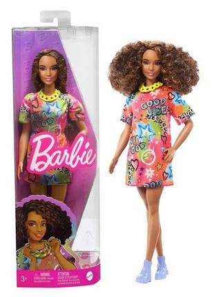 Кукла "модница" в ярком платье-футболке, barbie, от 3 лет