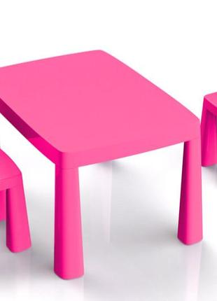 Набір меблів, стіл та 2 стільці, рожевий колір, від doloni (04680/3)