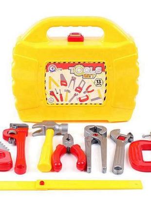 Набір дитячих інструментів у  жовтому саквояжі,13 предметів, від технок тойс