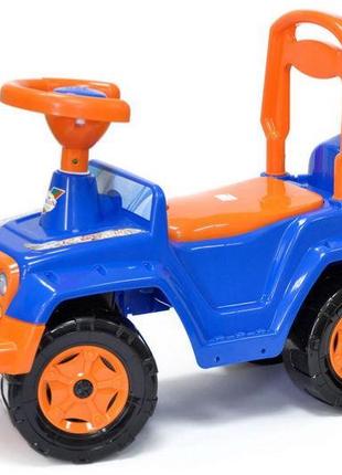 Толокар- автівка "джип 4х4", колір блакитно- помаранчевий, від orion