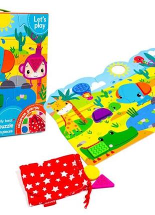 Пазли 'fisher price. maxi puzzle and wooden pieces' vt1100-01 vladi toys