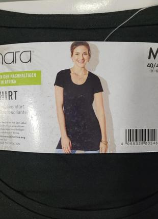Жіноча футболка подовжена чорна, туніка esmara / німеччина розмір м