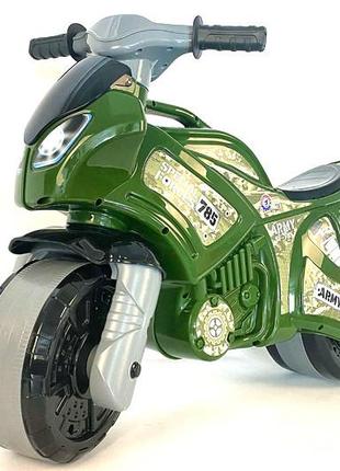 Мотоцикл - толокар военный, цвет зеленый, от 3 лет, технок тойс