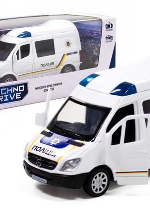 Автомоделі, авто колекційне - mercedes-benz sprinter, поліція, від technodrive