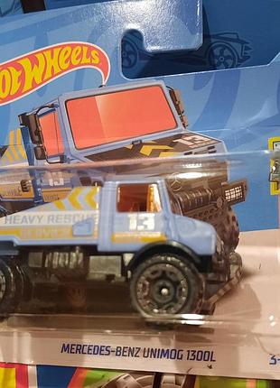 Hot wheels 2023 hw haulers mercedes unimog 1300l 4/5 61/250 hkj99 мерс вантажівка машинки колекційні хот вілс