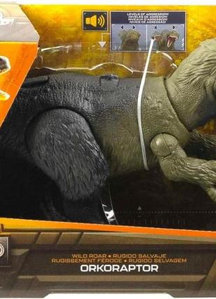 Jurassic world wild roar orkoraptor dinosaur hlp21 mattel парк юрського періоду дикий рик оркораптор зі звуком