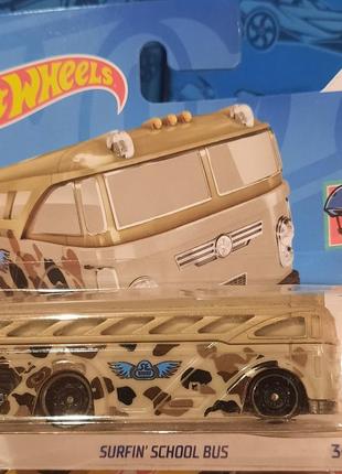 Hot wheels 2024 xtreme sports surfin school bus 4/5 65/250 htb99 автобус машинки колекційні хот вілс