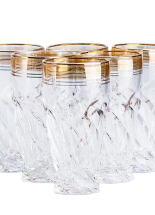 Стаканы для холодных напитков  набор высоких стаканов 250 мл стекло `gr`