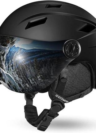 Лыжный шлем odoland  с лыжными очками, противоударный, ветрозащитный l(60-61 см