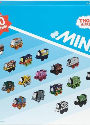 Thomas & friends minis toy train 20 pack fgy79 fisher price томас та друзі набір потягів міні пластик 20 шт