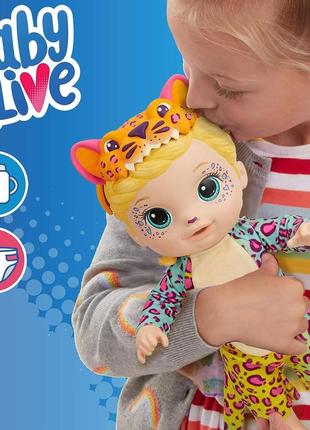 Baby alive rainbow wildcats doll leopard f1231 hasbro бейбі елайв дикі кішки леопард пупс лялька з аксесуарами