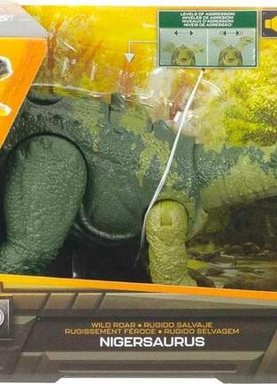 Jurassic world wild roar nigersaurus dinosaur hlp20 mattel парк юрського періоду дикий рик нігерзавр зі звуком