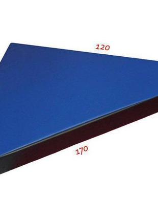 Мат гімнастичний спортивний «кутовий синій 120х170», розмір 170х120х8см