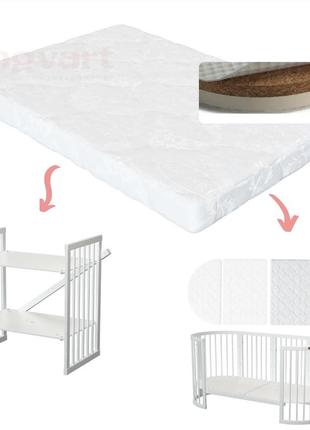 Середня секція матраца 72х48 см в ліжечко smart bed ingvart, кокос - латекс